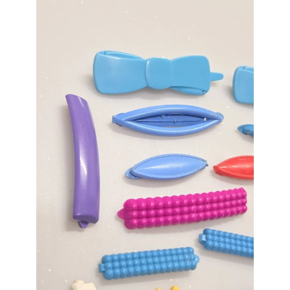 Vintage‎ 80s Goody Snap Tight Barrettes Plastic Hair Clips Lot Of 23